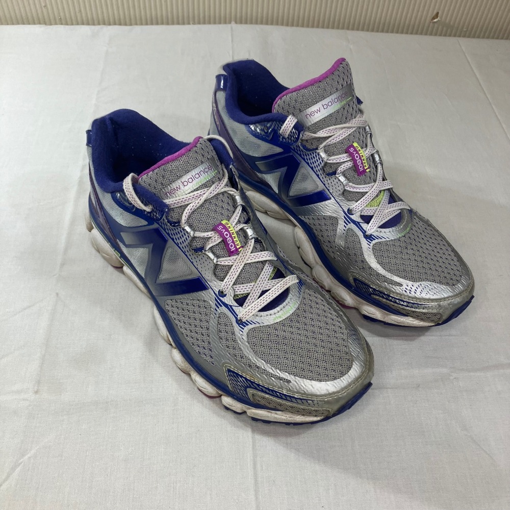 New Balance 1080v5 Womens Running Shoes Silver Blue Purple W1080PS5 Size 9